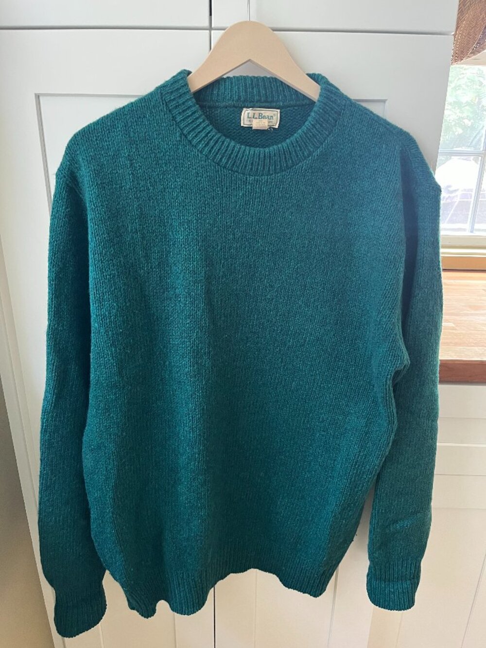 Vintage L.L.Bean Teal Crewneck Sweater – Size L Long